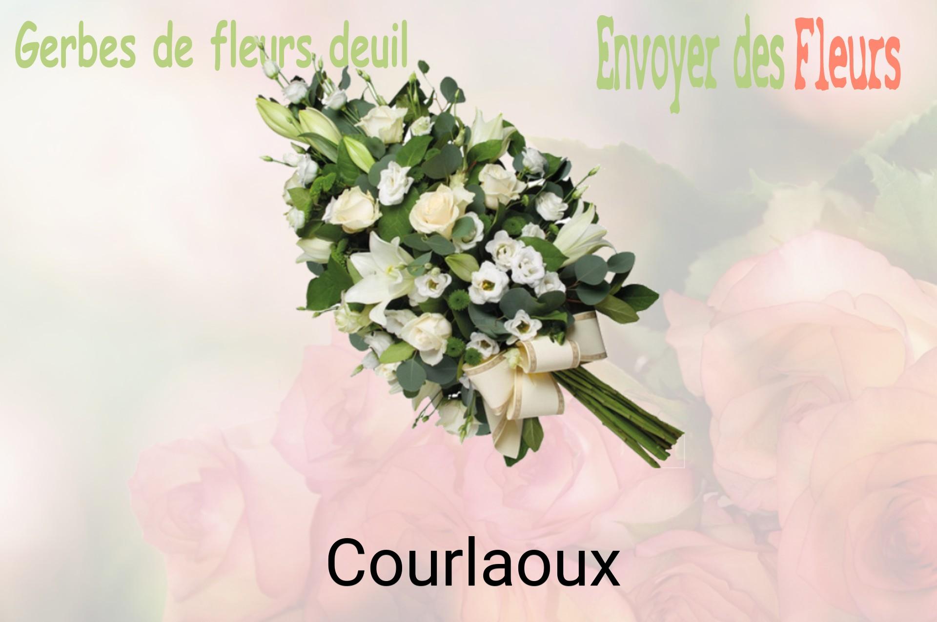 Gerbe de fleurs de deuil livrée à Courlaoux